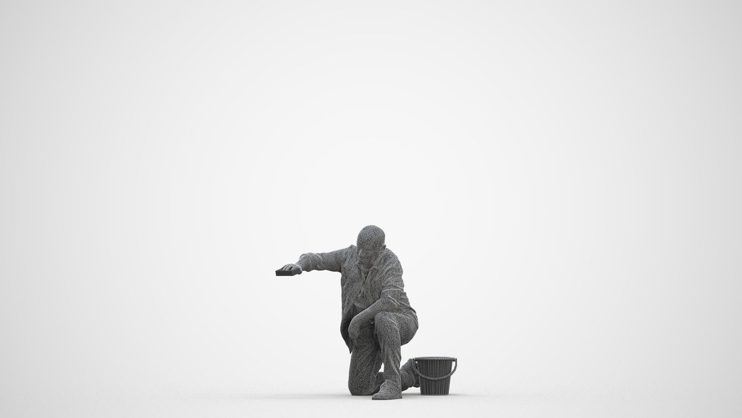 realistic 3D people senior man casual driving, render-ready for V-Ray and Corona, FBX OBJ, three-quarter front view render