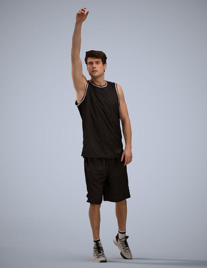 realistic 3D man sport, scanned archviz people for Blender and 3ds Max