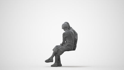 realistic 3D senior woman casual couple, scanned archviz people for Blender and 3ds Max, square thumbnail