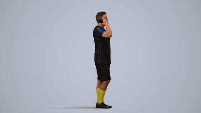 3D scanned man sport, photorealistic archviz people for Enscape and SketchUp, side view render