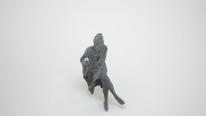 realistic 3D people woman casual pool, render-ready for V-Ray and Corona, FBX OBJ, wireframe three-quarter view