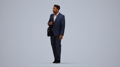 realistic 3D people man business, render-ready for V-Ray and Corona, FBX OBJ, top-down view render