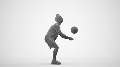 3D scanned man sport, photorealistic archviz people for Enscape and SketchUp, wireframe side view