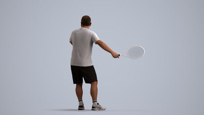photogrammetry 3D man sport, realistic human model archviz FBX, front view render