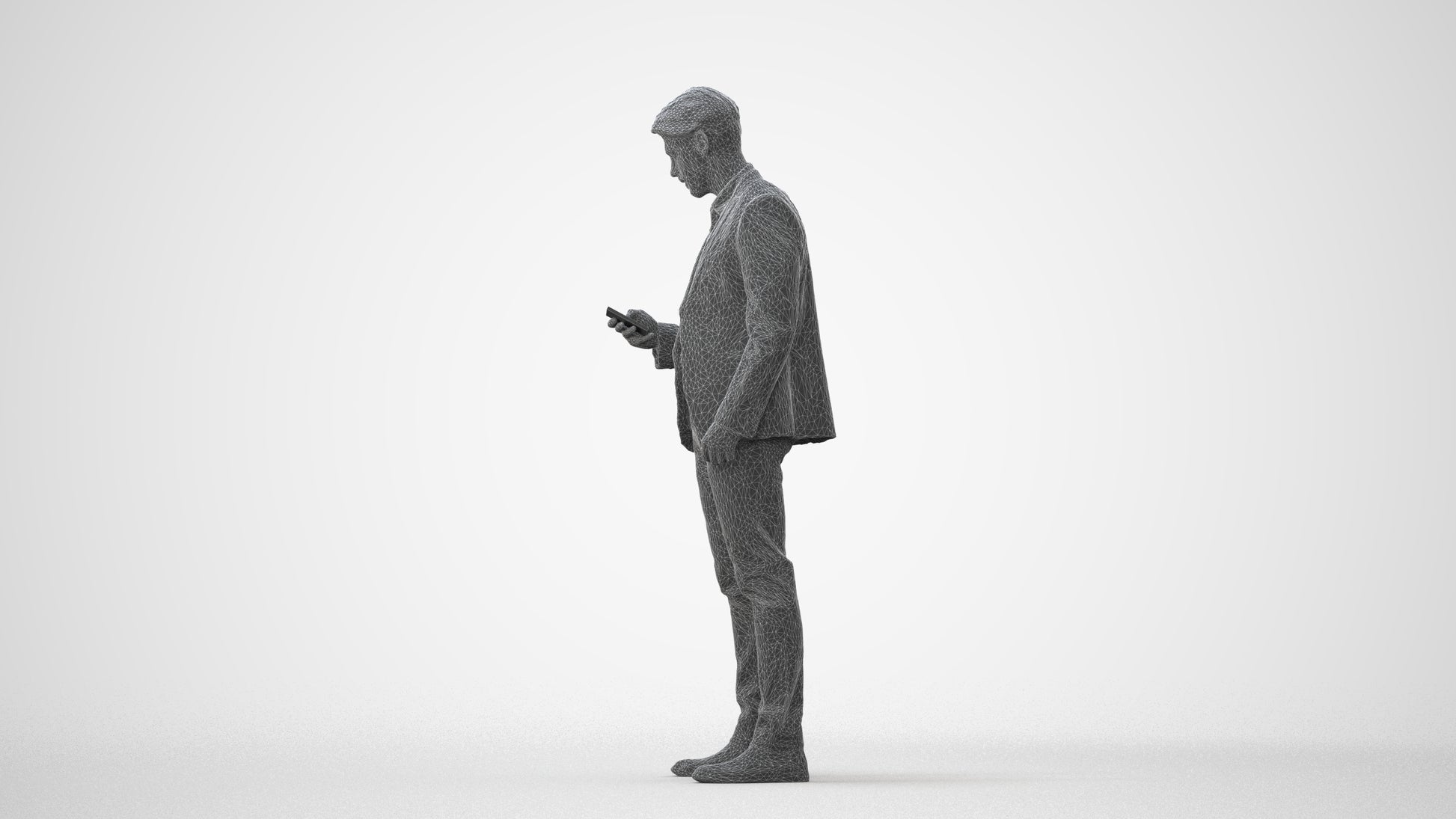 realistic 3D human man business, archviz people FBX OBJ for Blender, square thumbnail