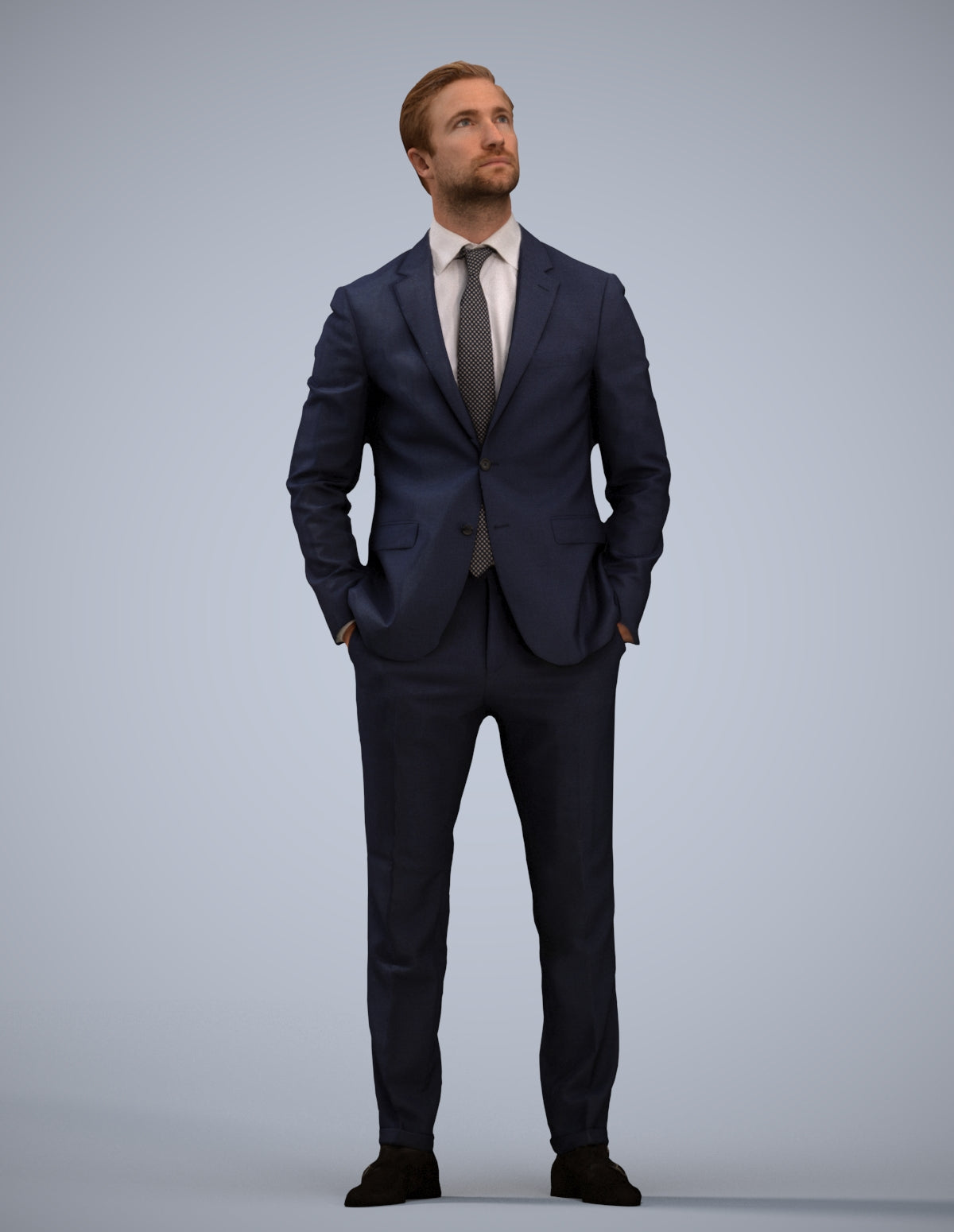 realistic 3D people man business, render-ready for V-Ray and Corona, FBX OBJ