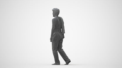 3D human model person bathroom, photogrammetry scanned person for archviz, square thumbnail