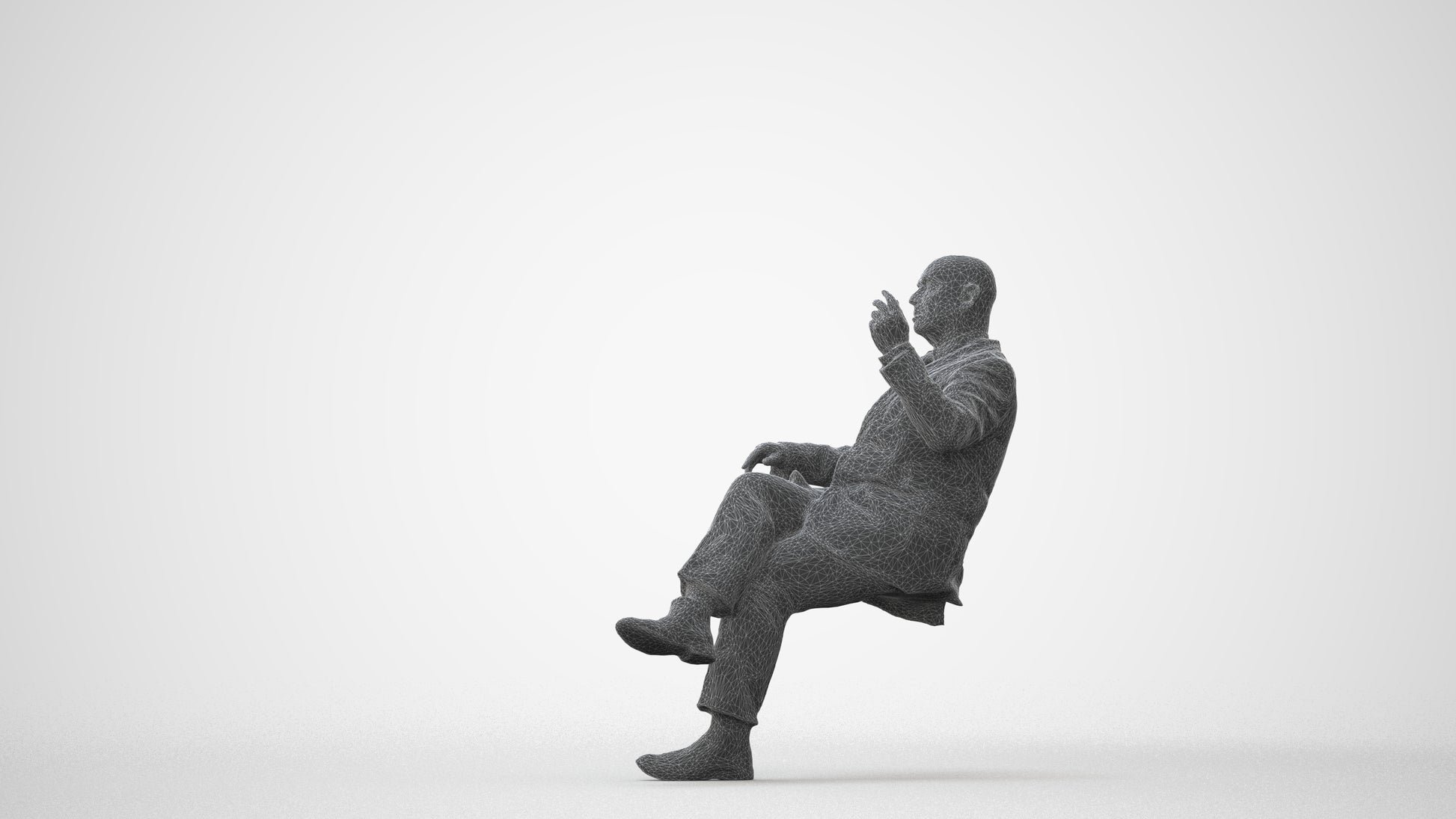 realistic 3D people senior man business, render-ready for V-Ray and Corona, FBX OBJ, square thumbnail