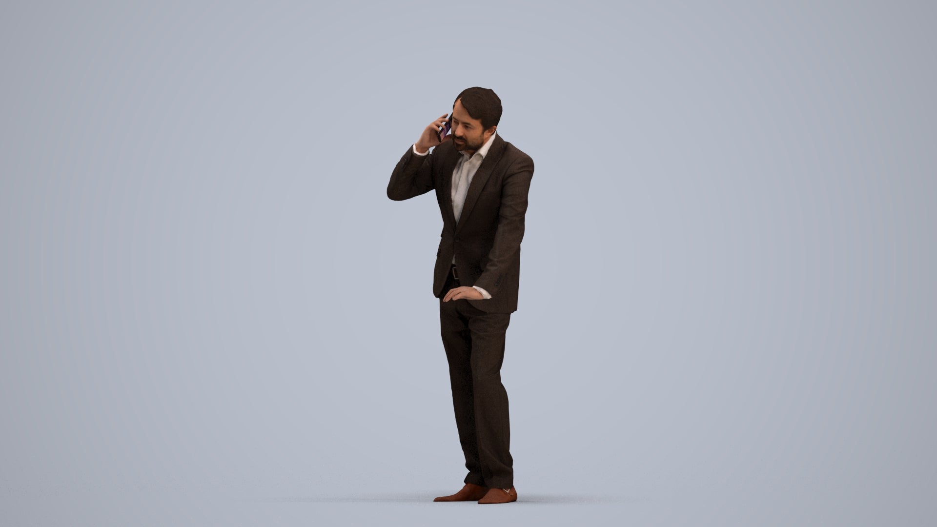 photogrammetry 3D man business, realistic human model archviz FBX, standing pose render