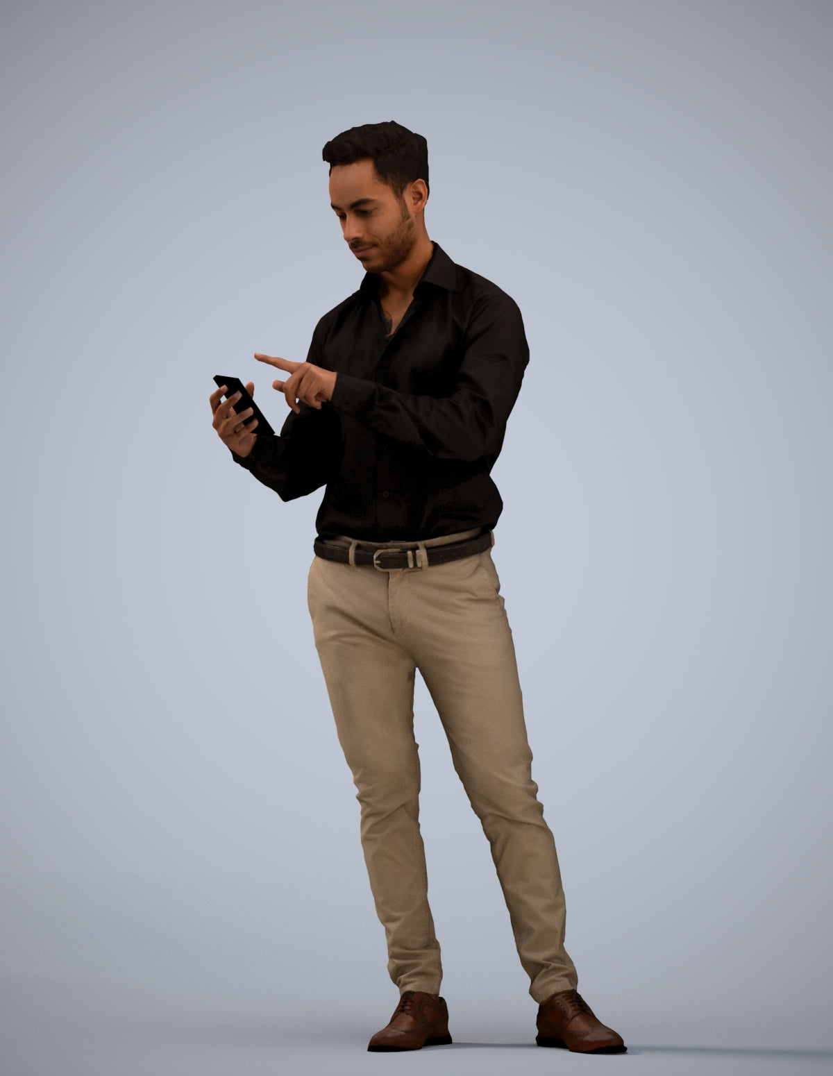 realistic 3D people man business standing, render-ready for V-Ray and Corona, FBX OBJ