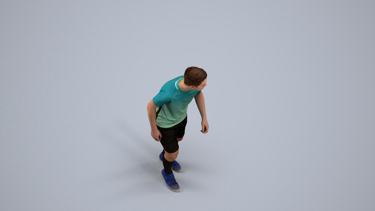 realistic 3D boy sport, scanned archviz people for Blender and 3ds Max, back view render