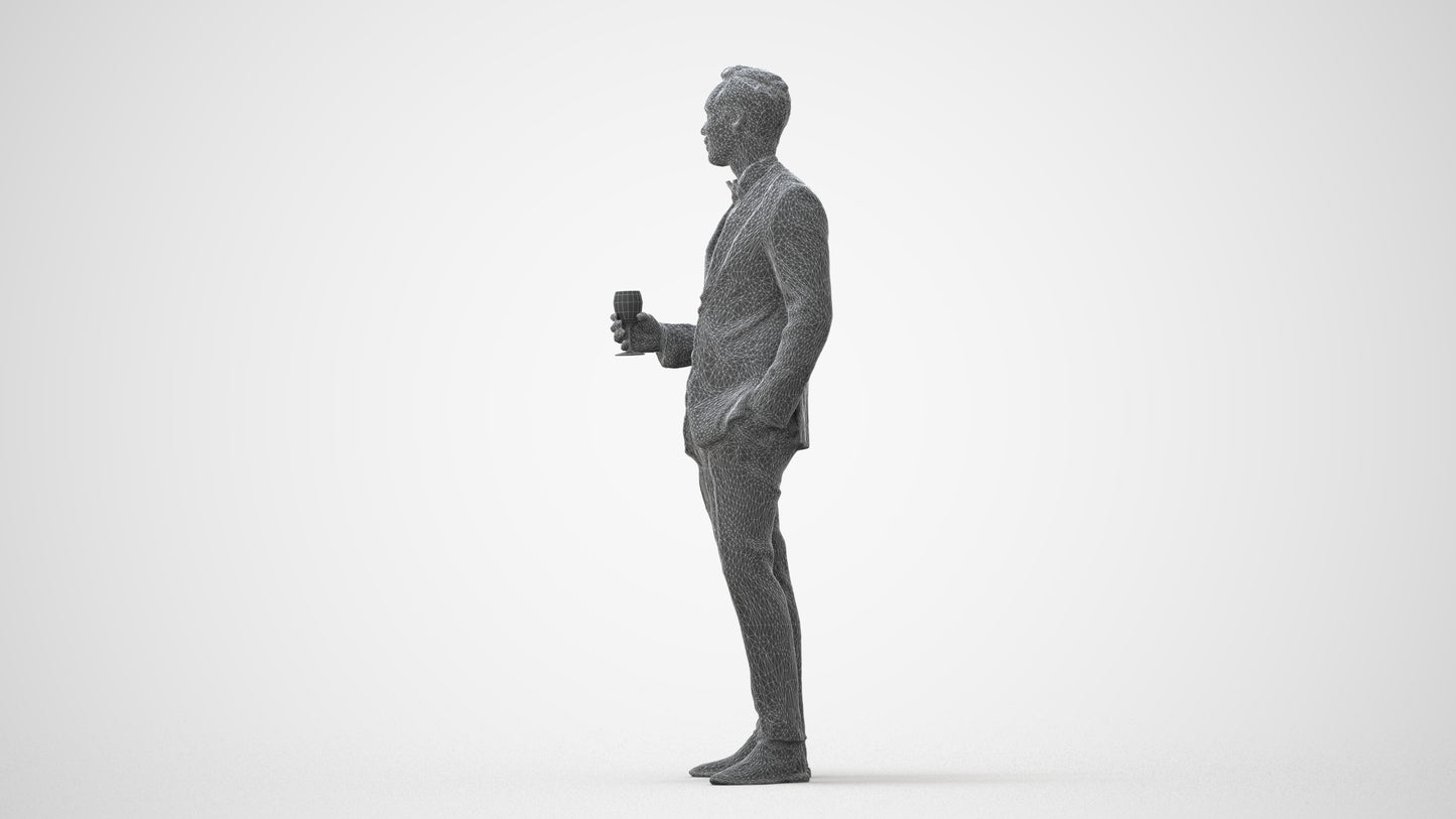 scanned 3D man formal formalaffairs, photogrammetry people for Enscape and V-Ray, square thumbnail