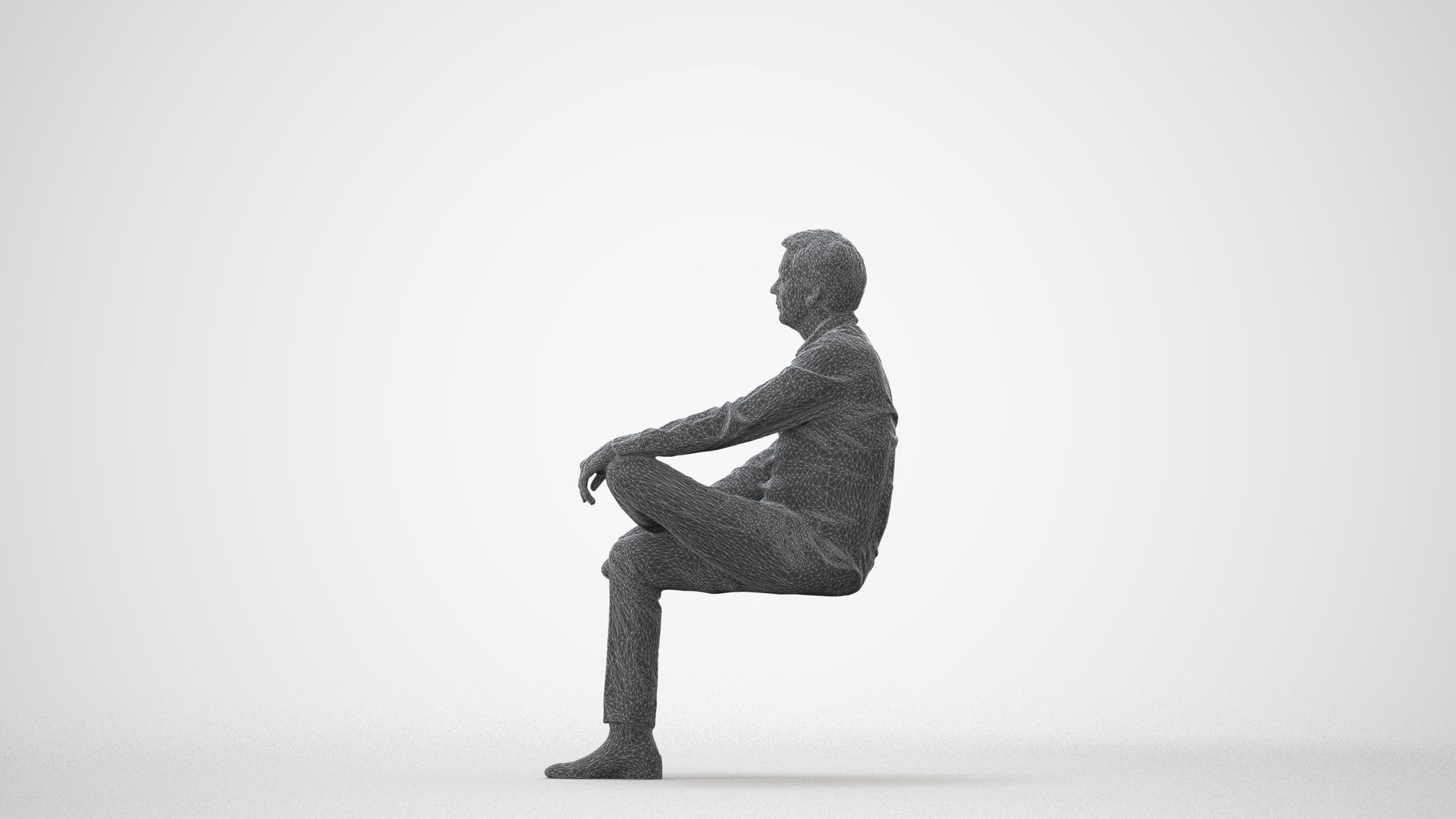 photogrammetry 3D man business, realistic human model archviz FBX, square thumbnail