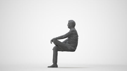 photogrammetry 3D man business, realistic human model archviz FBX, square thumbnail