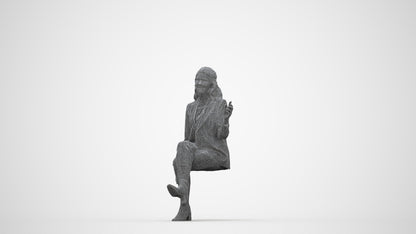 3D scanned woman business, photorealistic archviz people for Enscape and SketchUp, wireframe back view