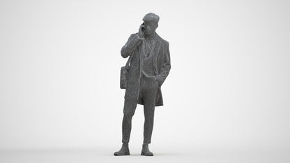 realistic 3D people man business standing, render-ready for V-Ray and Corona, FBX OBJ, three-quarter front view render