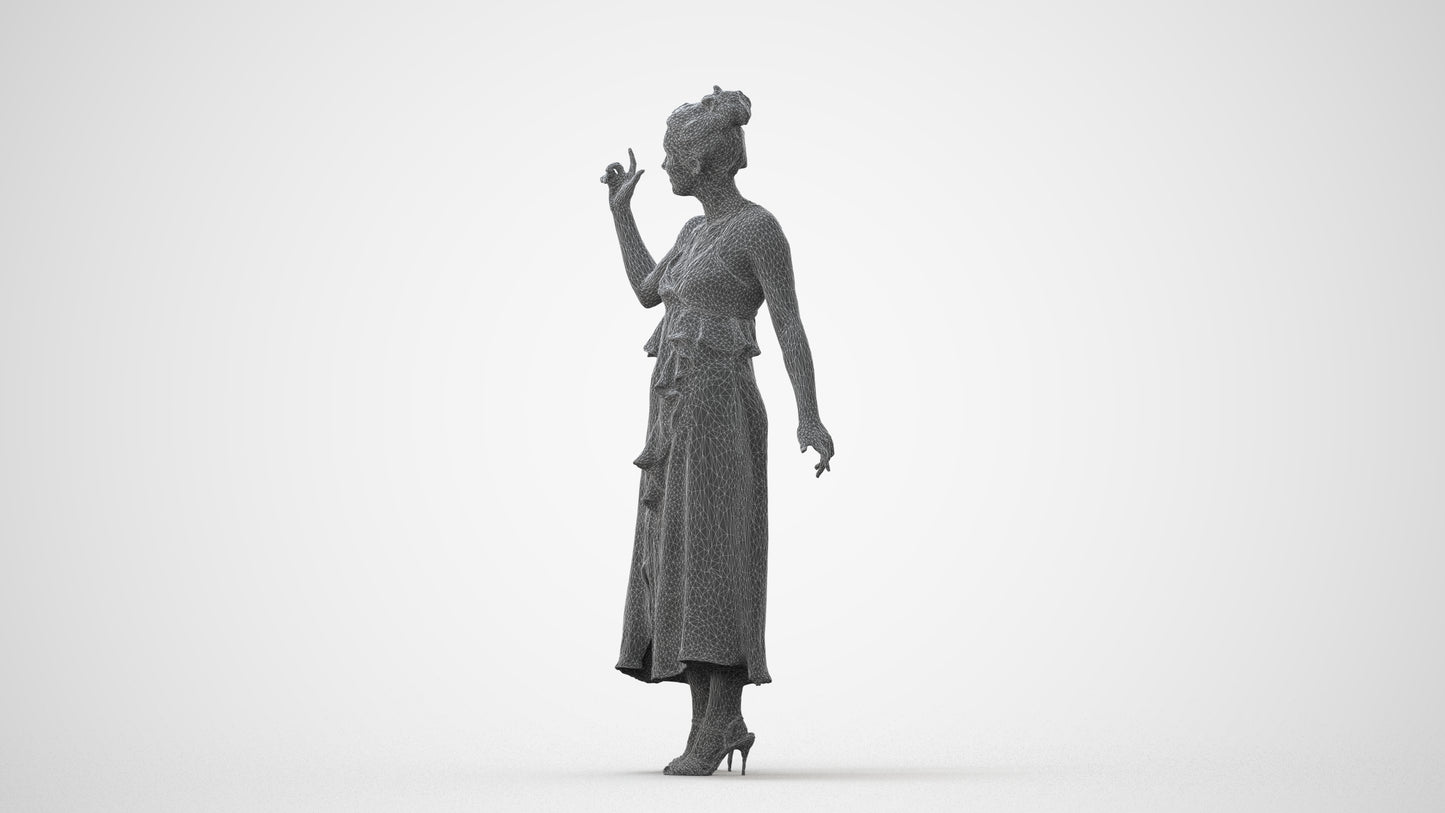 scanned 3D woman formal formalaffairs, photogrammetry people for Enscape and V-Ray, square thumbnail