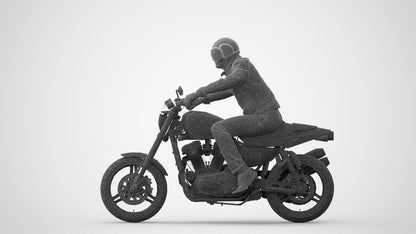 3D people model man casual cycling, scanned human for 3ds Max rendering, square thumbnail