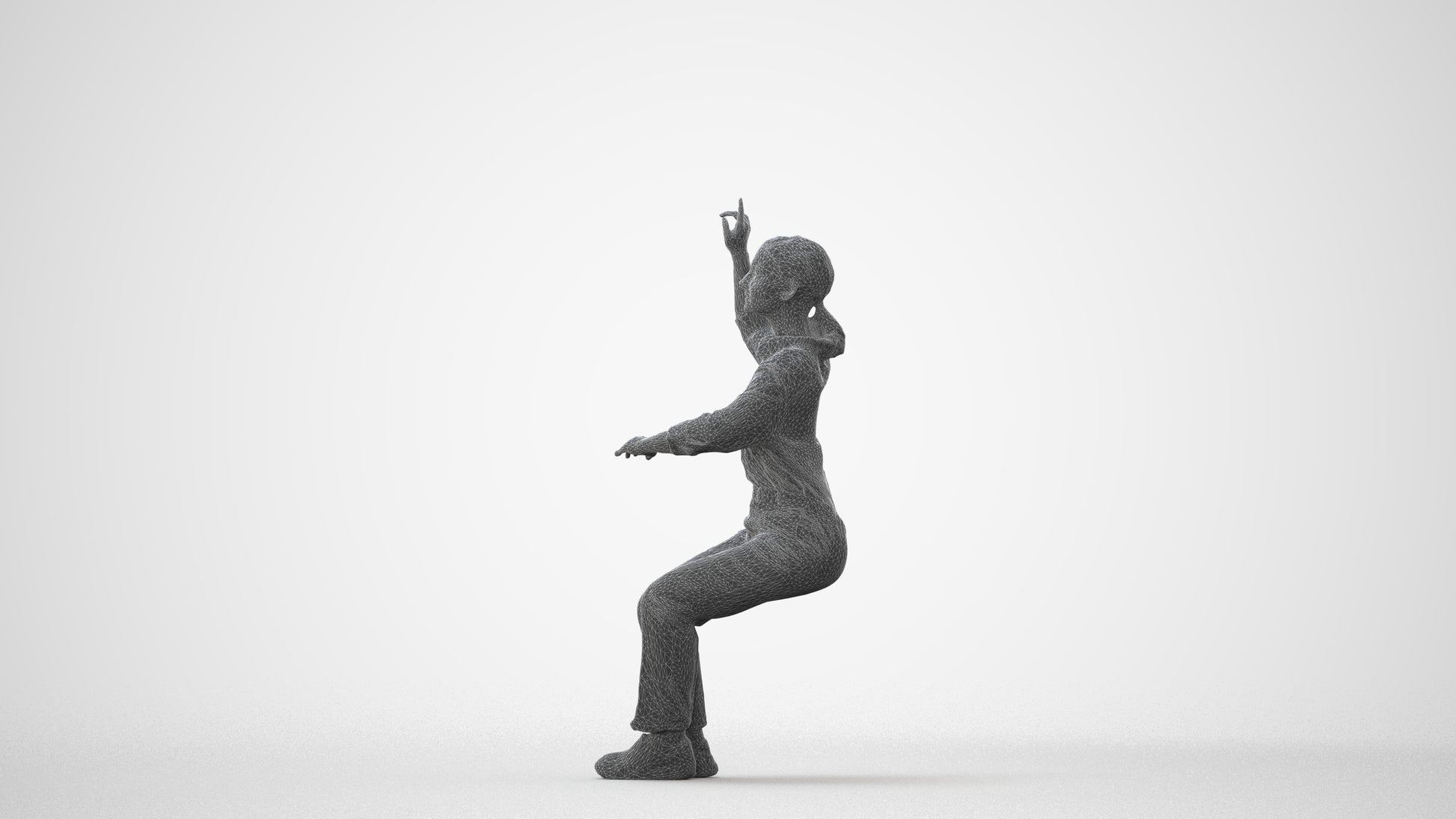 realistic 3D girl kids, scanned archviz people for Blender and 3ds Max, square thumbnail