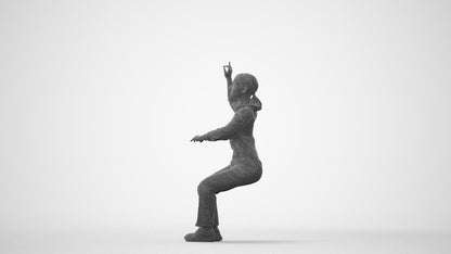 realistic 3D girl kids, scanned archviz people for Blender and 3ds Max, square thumbnail