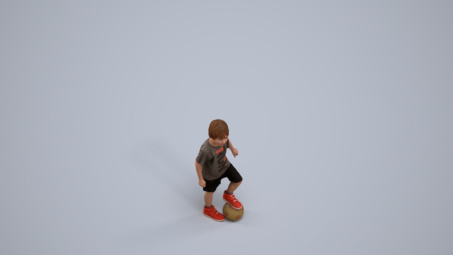 photogrammetry 3D boy casual kids, realistic human model archviz FBX, back view render