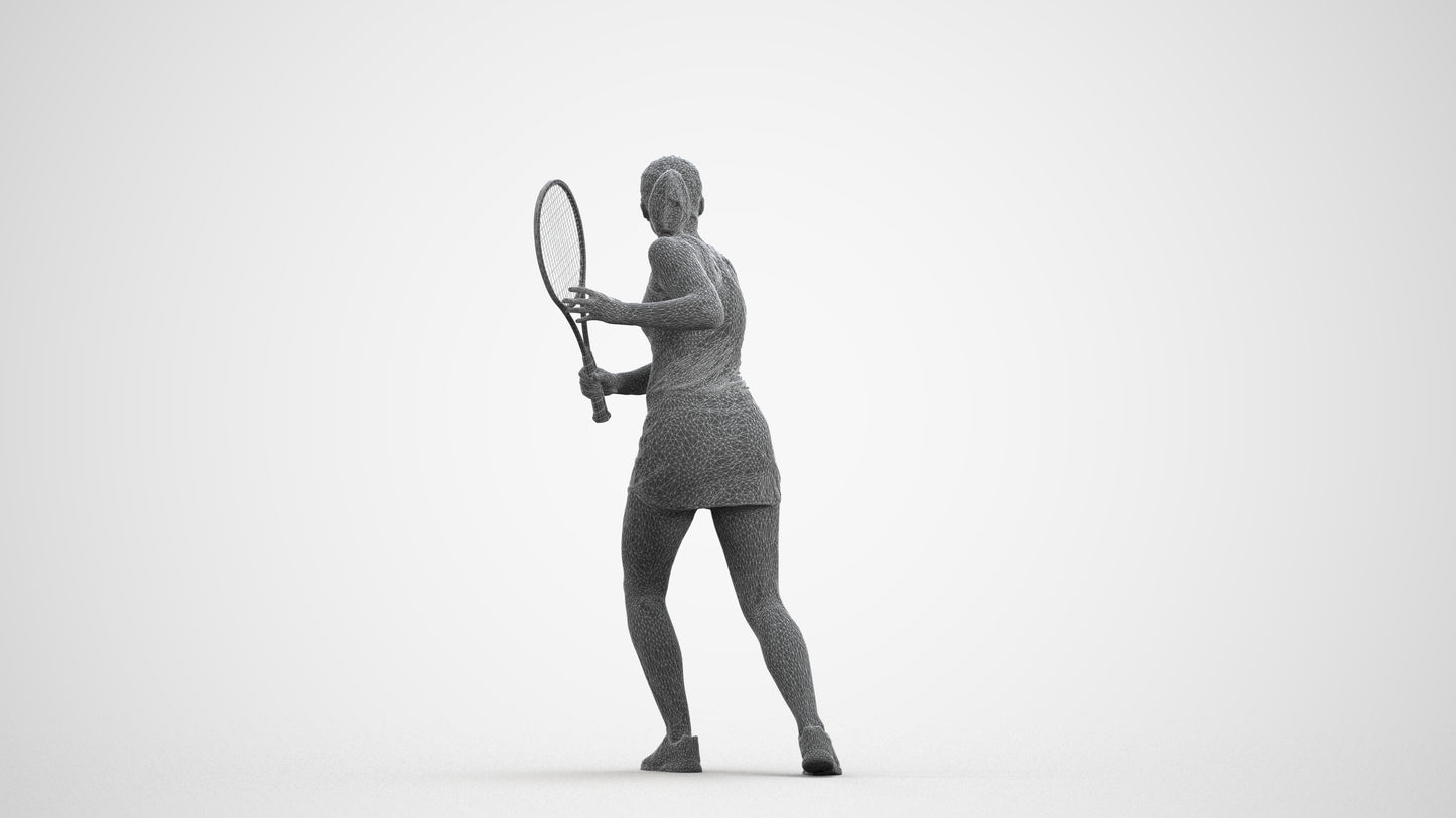 realistic 3D girl sport, scanned archviz people for Blender and 3ds Max, wireframe front view