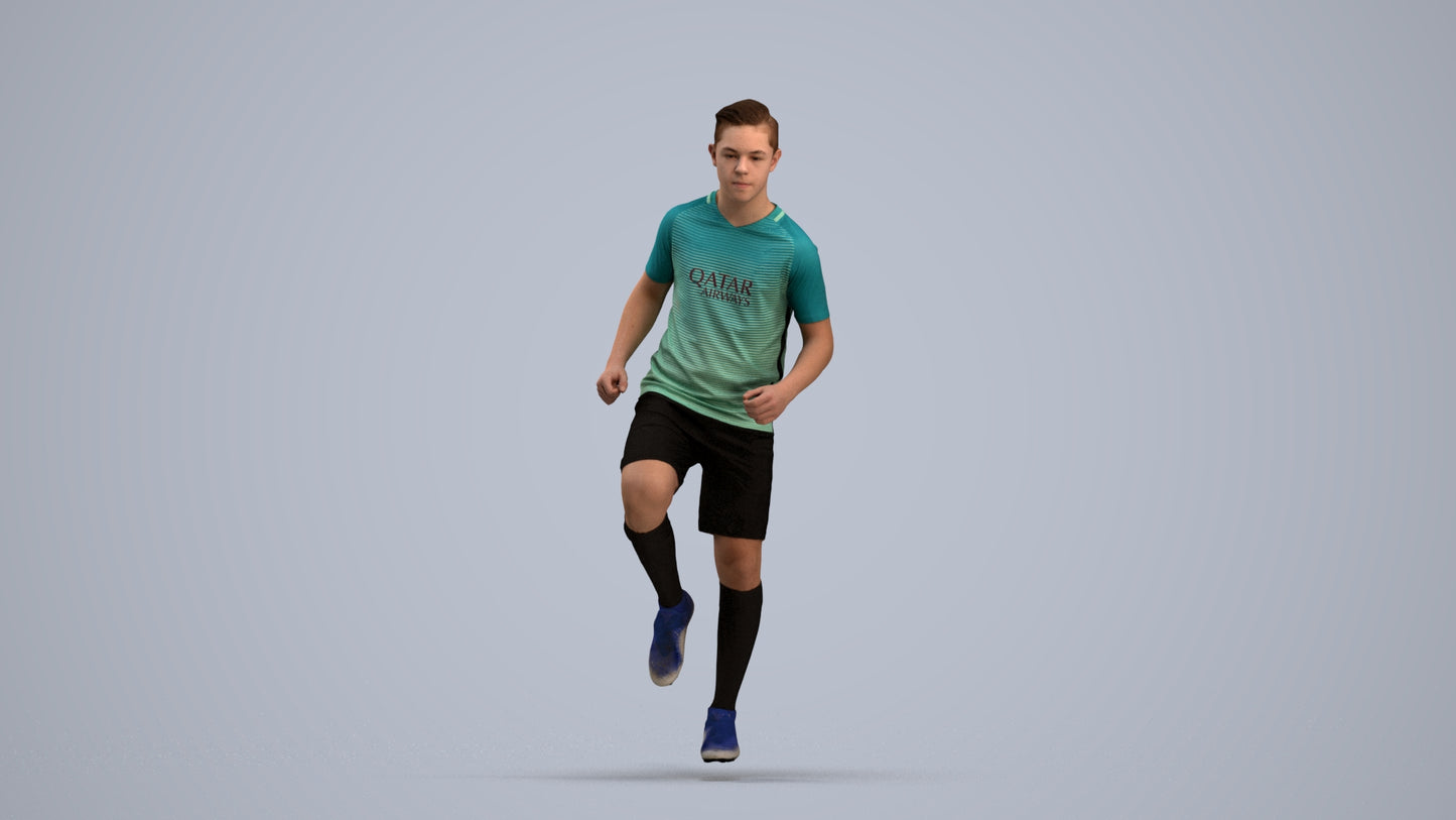 scanned 3D boy sport, photogrammetry people for Enscape and V-Ray, standing pose render