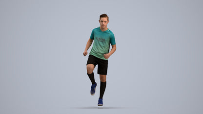 scanned 3D boy sport, photogrammetry people for Enscape and V-Ray, standing pose render