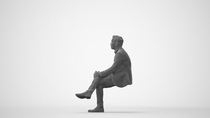 3D people model man business, scanned human for 3ds Max rendering, square thumbnail
