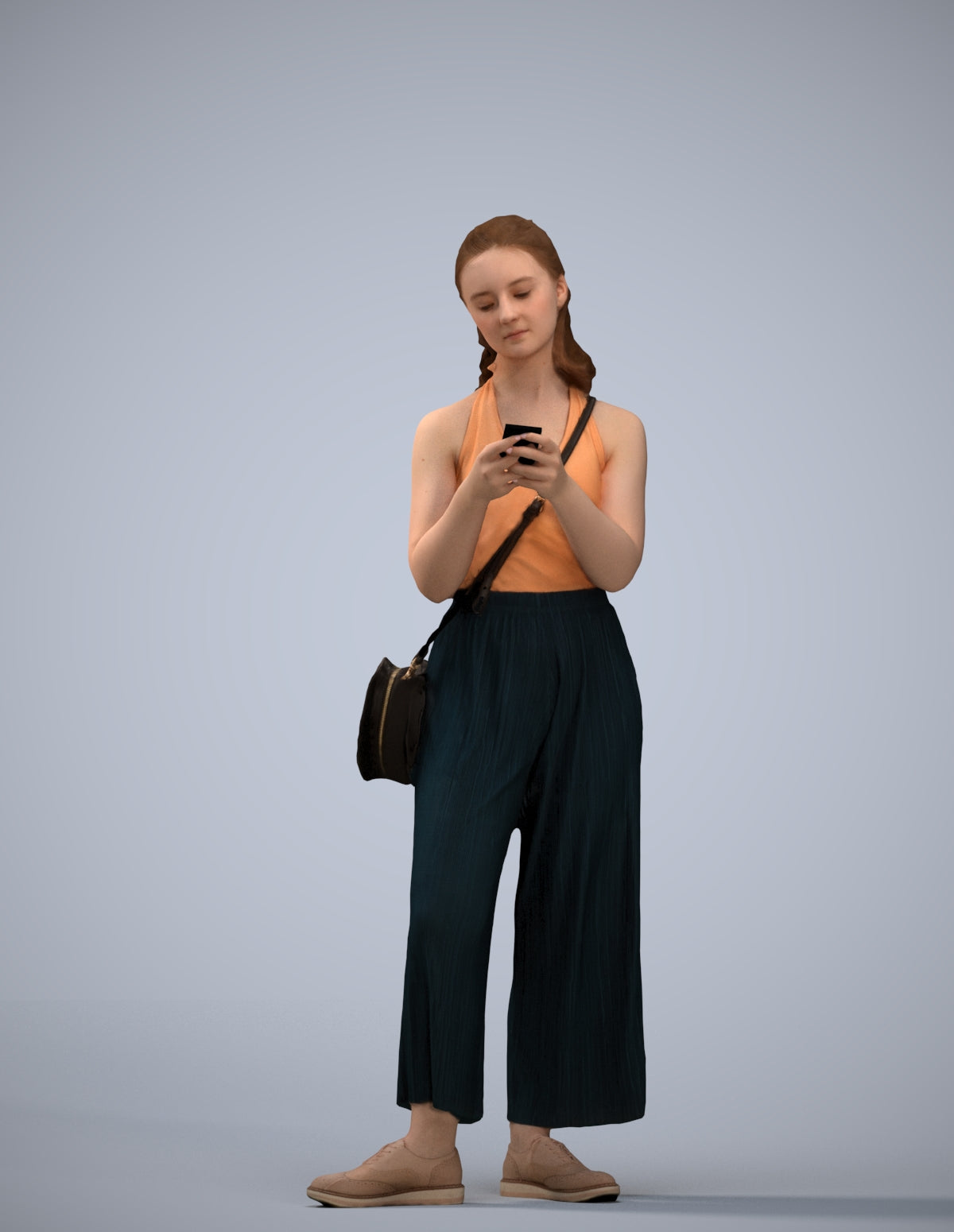 realistic 3D people girl casual kids, render-ready for V-Ray and Corona, FBX OBJ