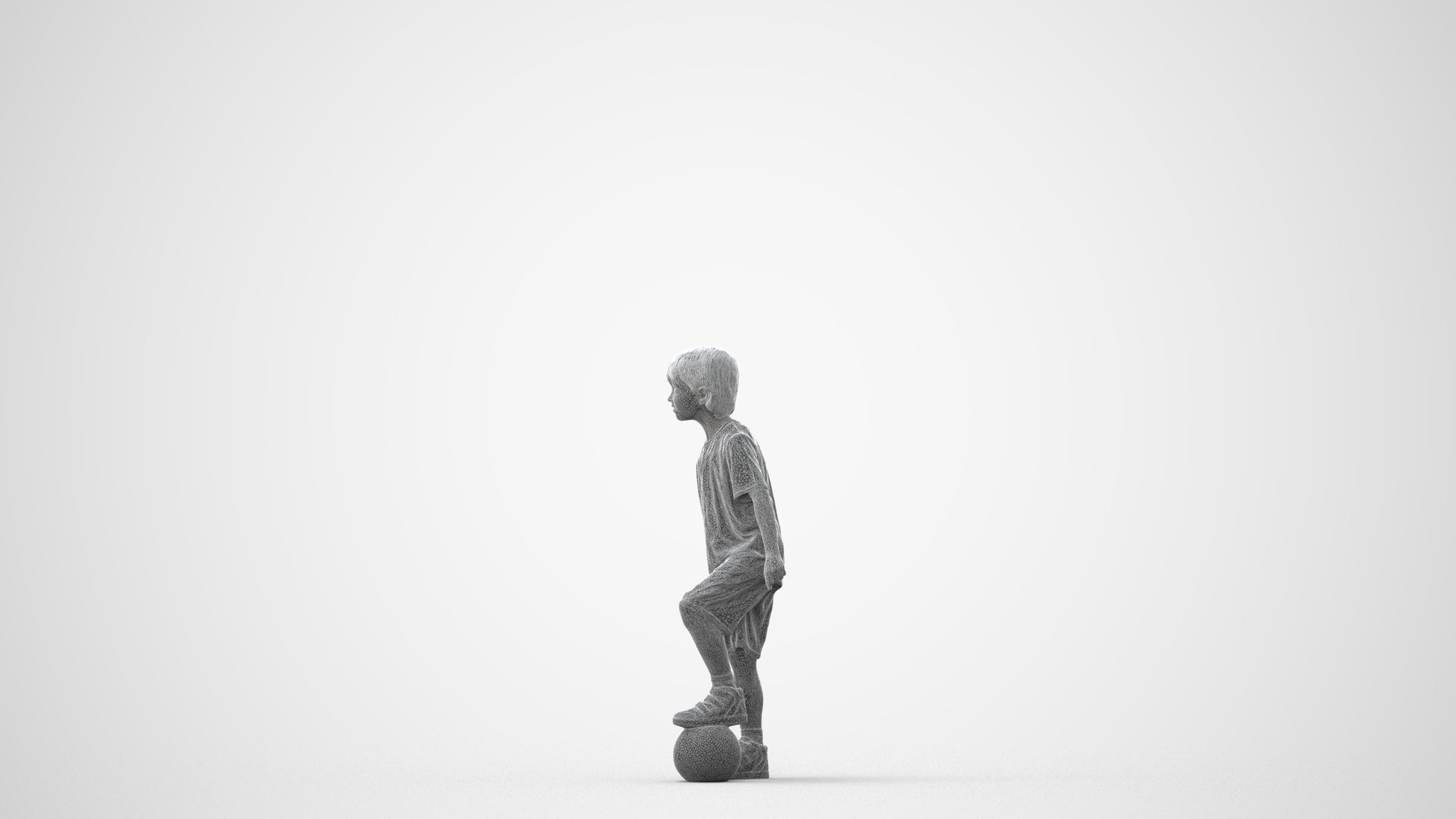 photogrammetry 3D boy casual kids, realistic human model archviz FBX, square thumbnail