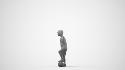 photogrammetry 3D boy casual kids, realistic human model archviz FBX, square thumbnail