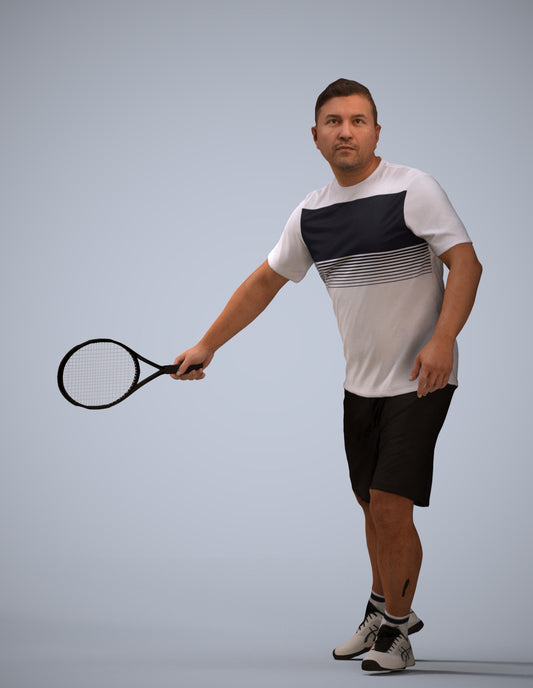 3D people model man sport, scanned human for 3ds Max rendering