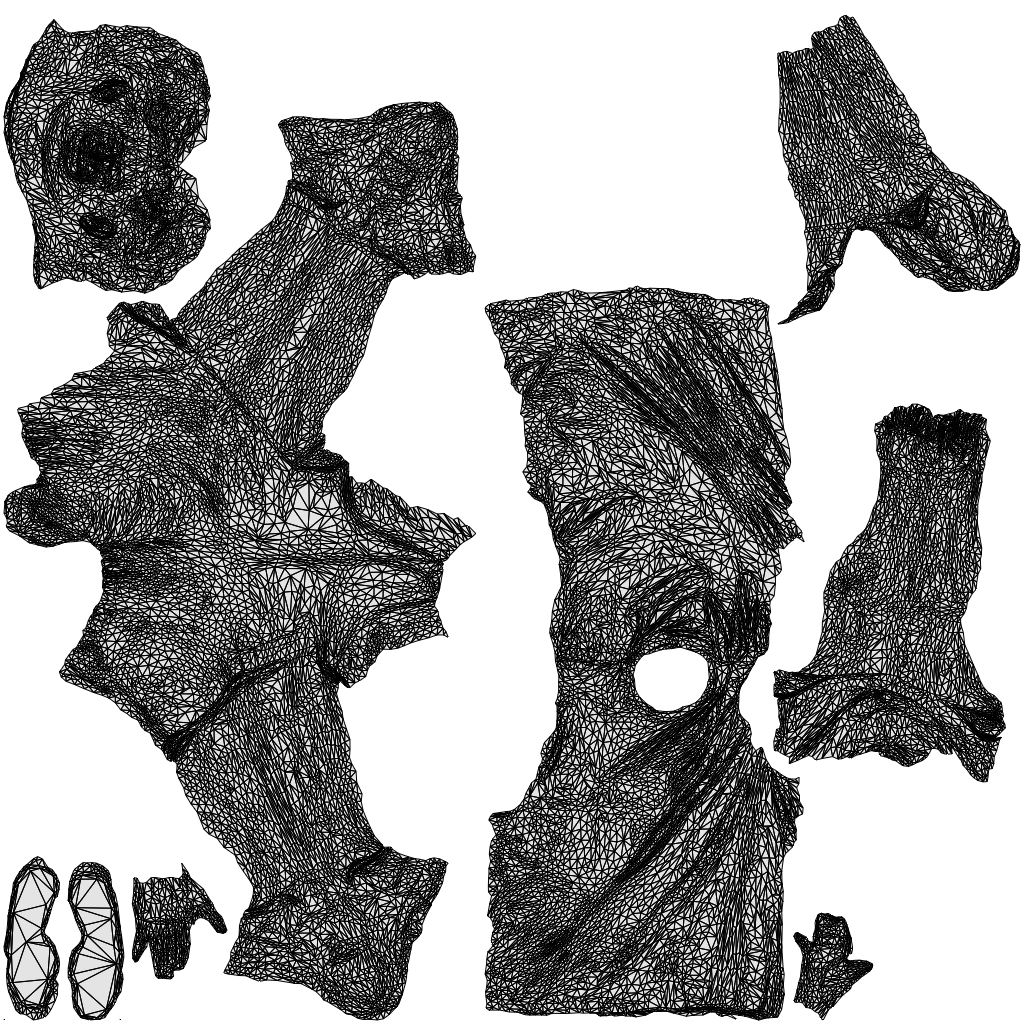 scanned 3D man sport, photogrammetry people for Enscape and V-Ray, wireframe three-quarter back view