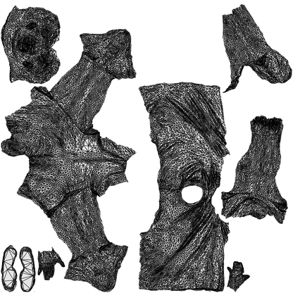 scanned 3D man sport, photogrammetry people for Enscape and V-Ray, wireframe three-quarter back view