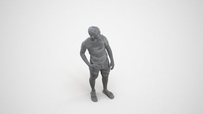 realistic 3D boy casual kids, scanned archviz people for Blender and 3ds Max, wireframe three-quarter view