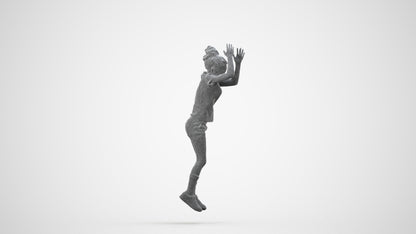 realistic 3D human girl casual kids, archviz people FBX OBJ for Blender, wireframe side view