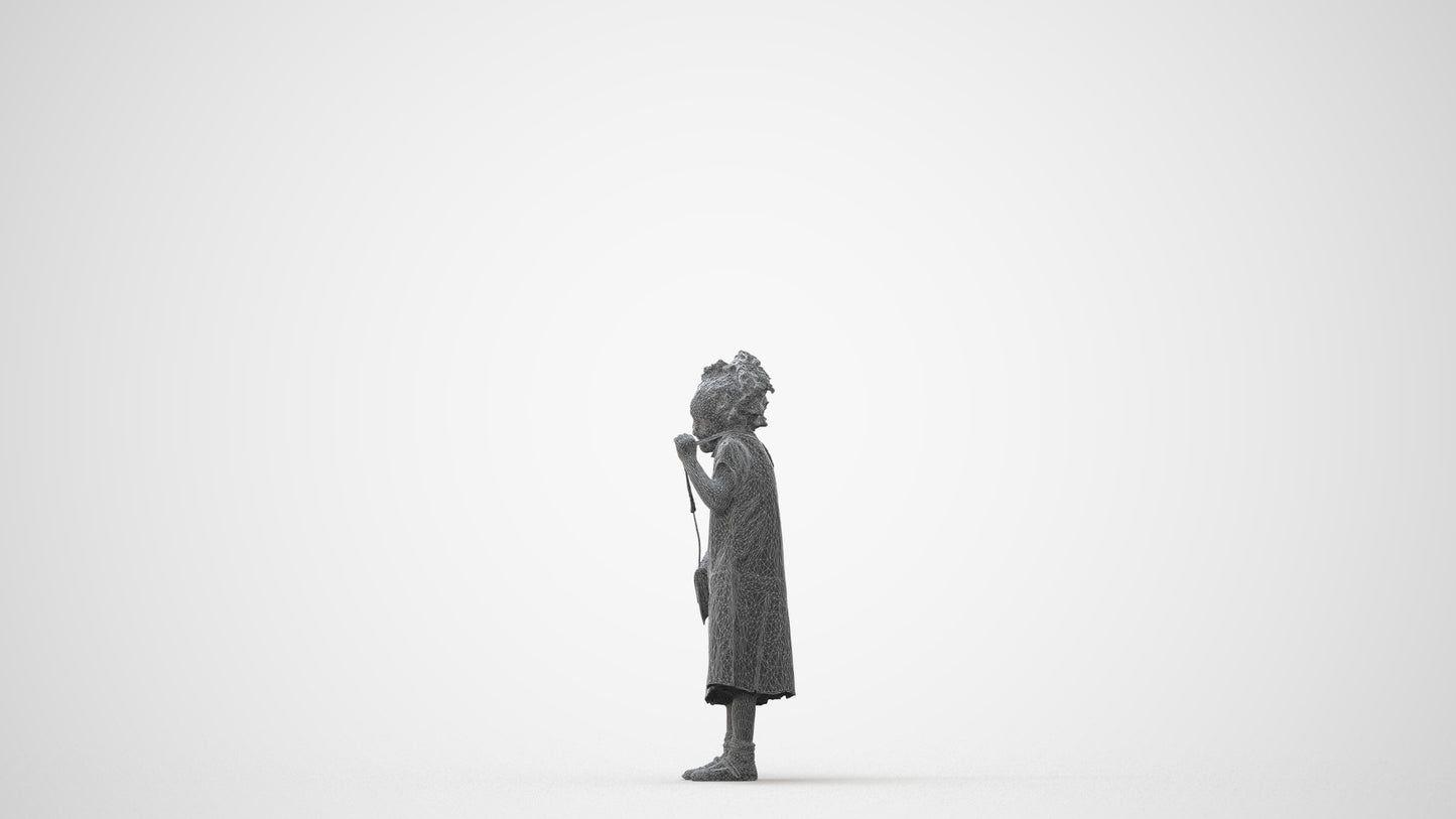 scanned 3D girl casual kids, photogrammetry people for Enscape and V-Ray, square thumbnail