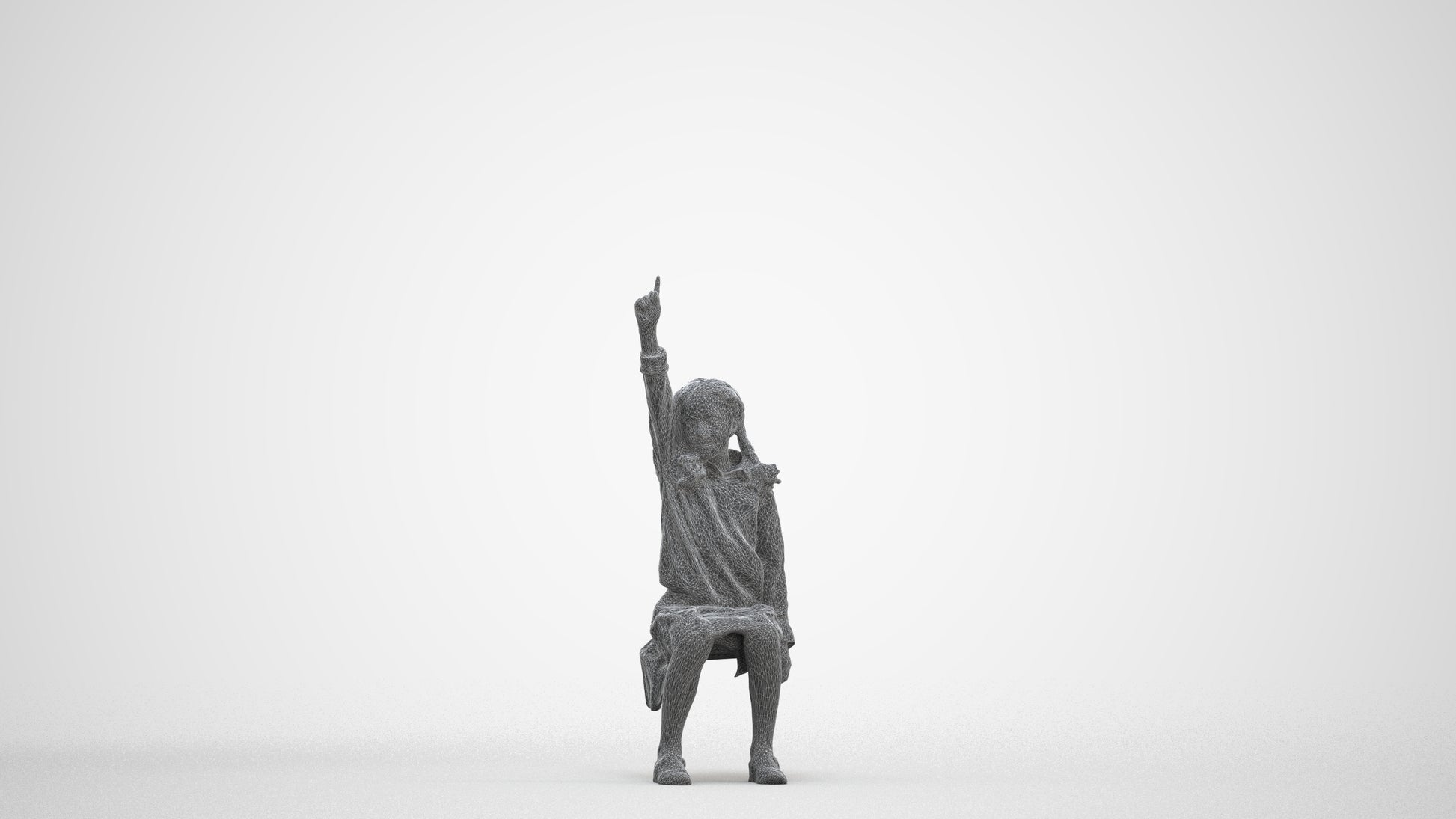 photogrammetry 3D girl kids, realistic human model archviz FBX, three-quarter front view render