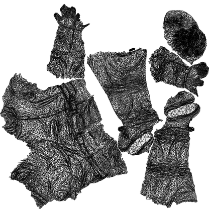 3D people model man casual formal, scanned human for 3ds Max rendering, wireframe top-down view