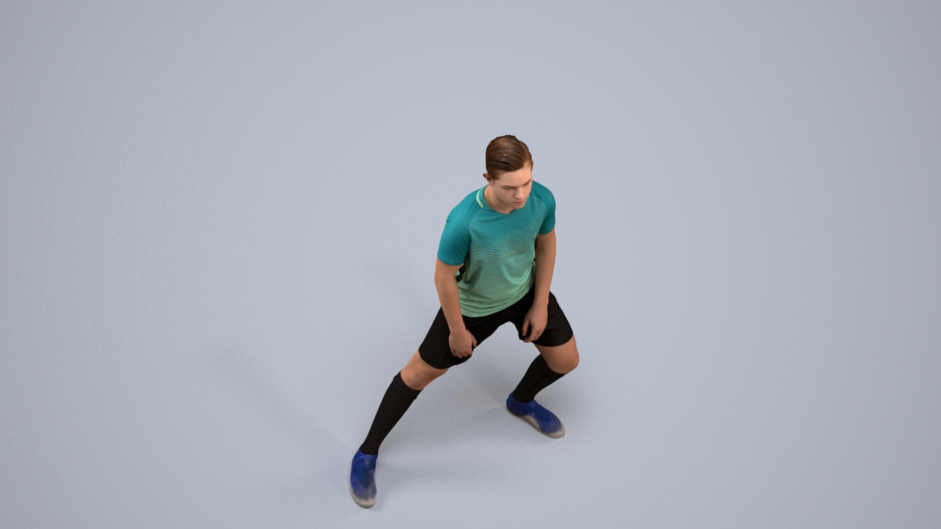 realistic 3D people boy sport, render-ready for V-Ray and Corona, FBX OBJ, back view render
