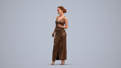 realistic 3D human woman formal formalaffairs, archviz people FBX OBJ for Blender, standing pose render