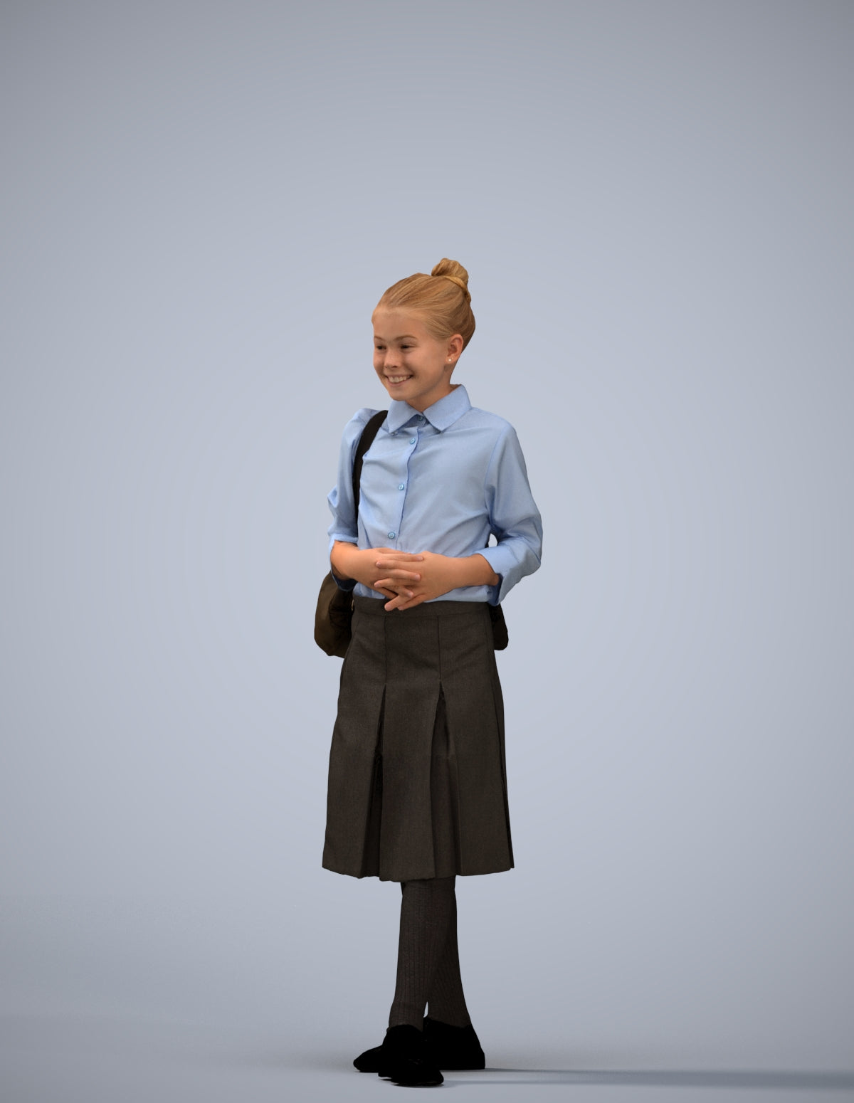 scanned 3D girl kids, photogrammetry people for Enscape and V-Ray