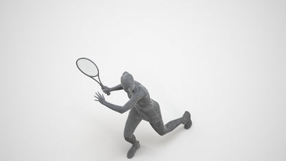 realistic 3D human girl sport, archviz people FBX OBJ for Blender, wireframe three-quarter view