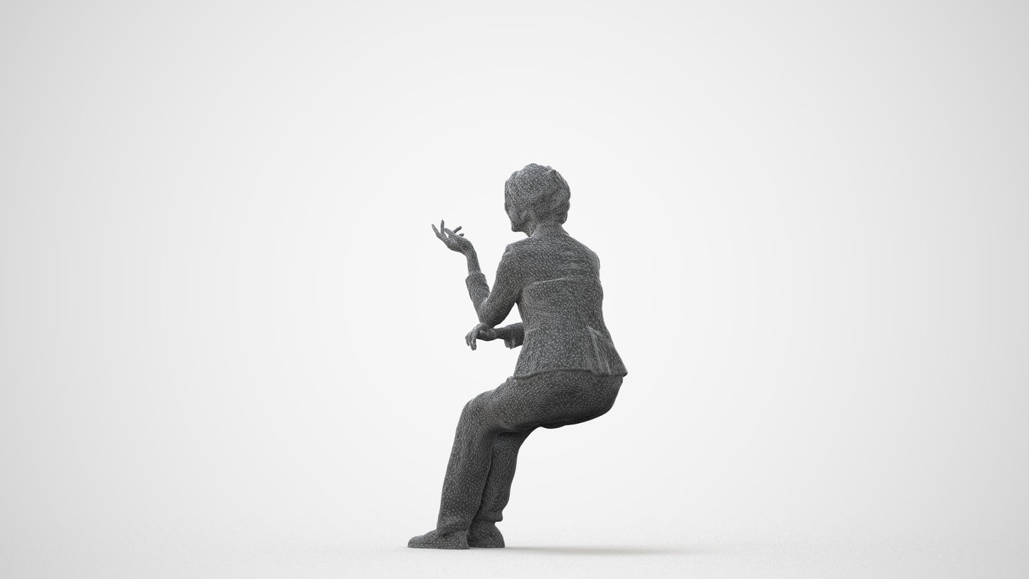 3D scanned woman business, photorealistic archviz people for Enscape and SketchUp, square thumbnail