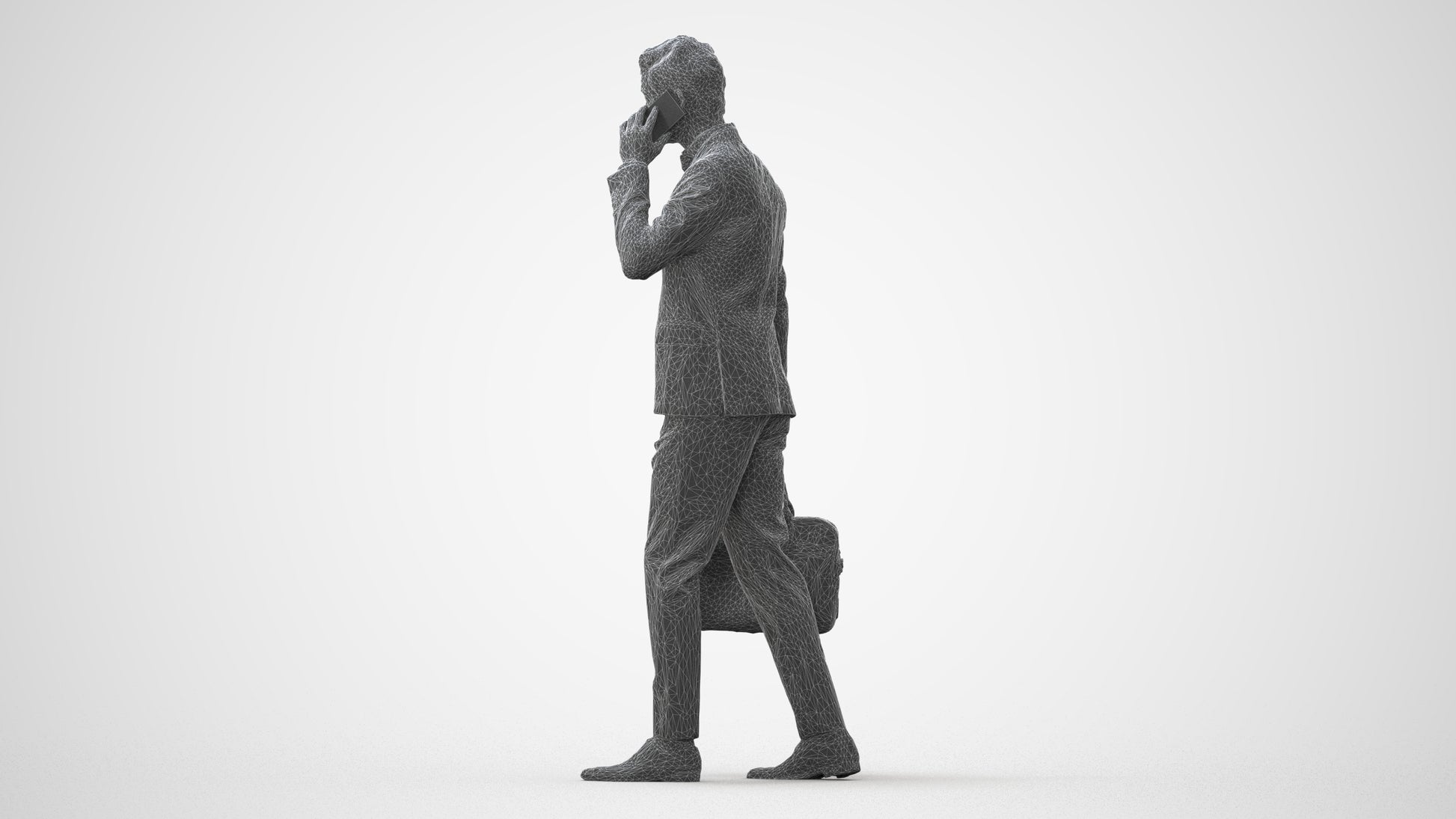 photogrammetry 3D man business, realistic human model archviz FBX, square thumbnail