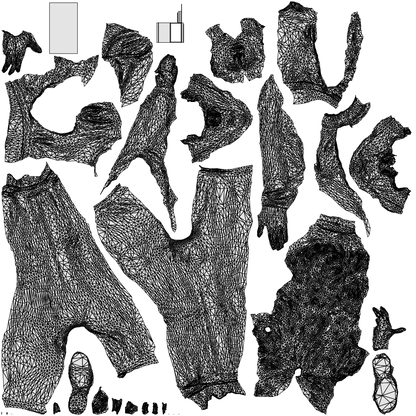 3D human model woman sport, photogrammetry scanned person for archviz, wireframe top-down view
