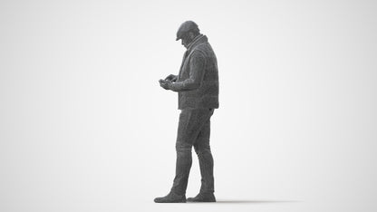 3D scanned man standing casual, photorealistic archviz people for Enscape and SketchUp, square thumbnail