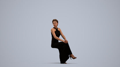 realistic 3D woman formal formalaffairs, scanned archviz people for Blender and 3ds Max, standing pose render
