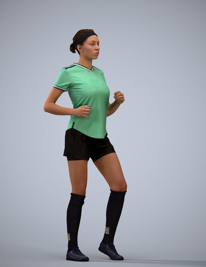 scanned 3D woman sport, photogrammetry people for Enscape and V-Ray